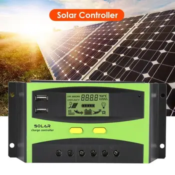 

Solar Power Controller Intelligent LCD Charging Mode Automatic Temperature Compensation Solar Panel Battery Regulator