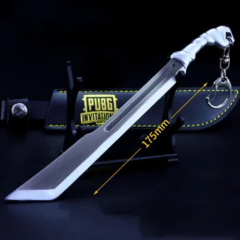 

PUBG Key Chain Cartoon Jedi survival chicken game Machete model key Chain Ring pendant for men's car personality punkke Key Ring