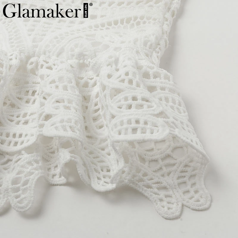 Glamaker Кружевное белое сексуальное длинное платье в обтяжку Зима Женское осеннее уличное вечернее платье женское Макси-Платье на выход vestidos de fiesta