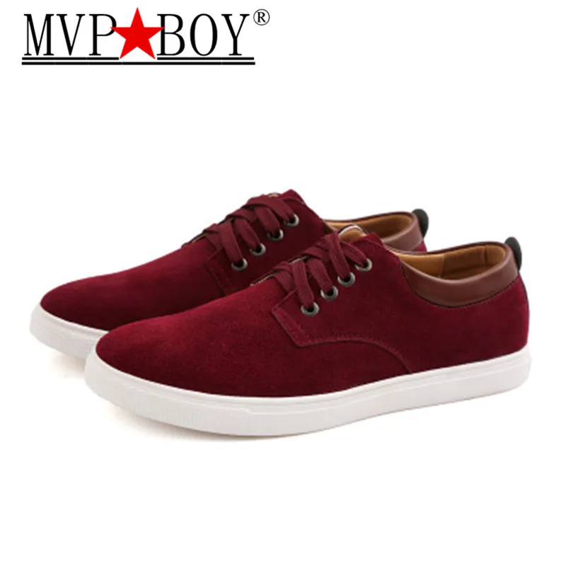

Mvp Boy Fashion Spring/Autumn Suede Men's Shoes Leather Casual Breathable Shoes Flats Men's Vulcanize Shoes Plus Size 38-46
