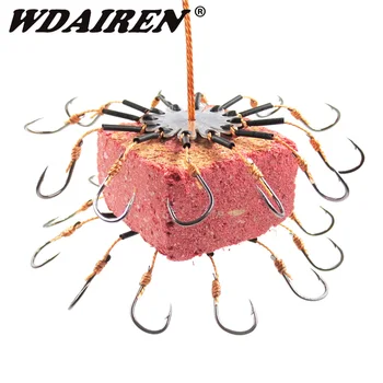 HOT PRICE ❤️ 2pcs/Lot Carp Bait Fishhooks for Fishing Flap Explosion String Hook Prevent Winding PE Lines With Hose Carbon Steel Hooks Pesca - discount item 38% OFF Sports & Entertainment