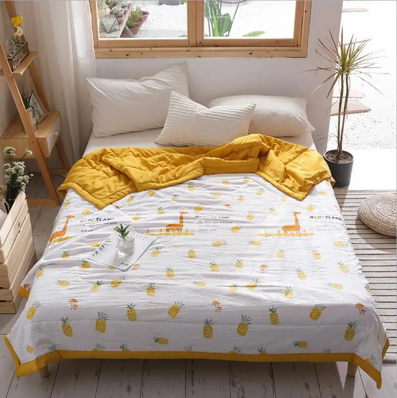 180x200cm 180*200 см дизайн ананаса Детский сад спальное одеяло печать мультфильм декоративное полотенце спальный чехол - Цвет: 180x200cm