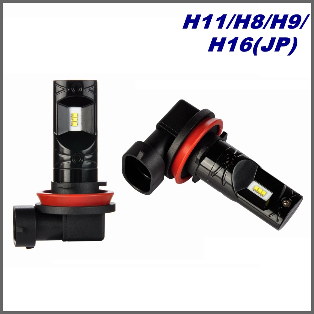 9005 9006 H11 светодиодный автомобильные передние противотуманные фары H11JP H11EU H7 880 881 12V 6500K чипы ZES 30W Canbus Размеры Автомобильный свет