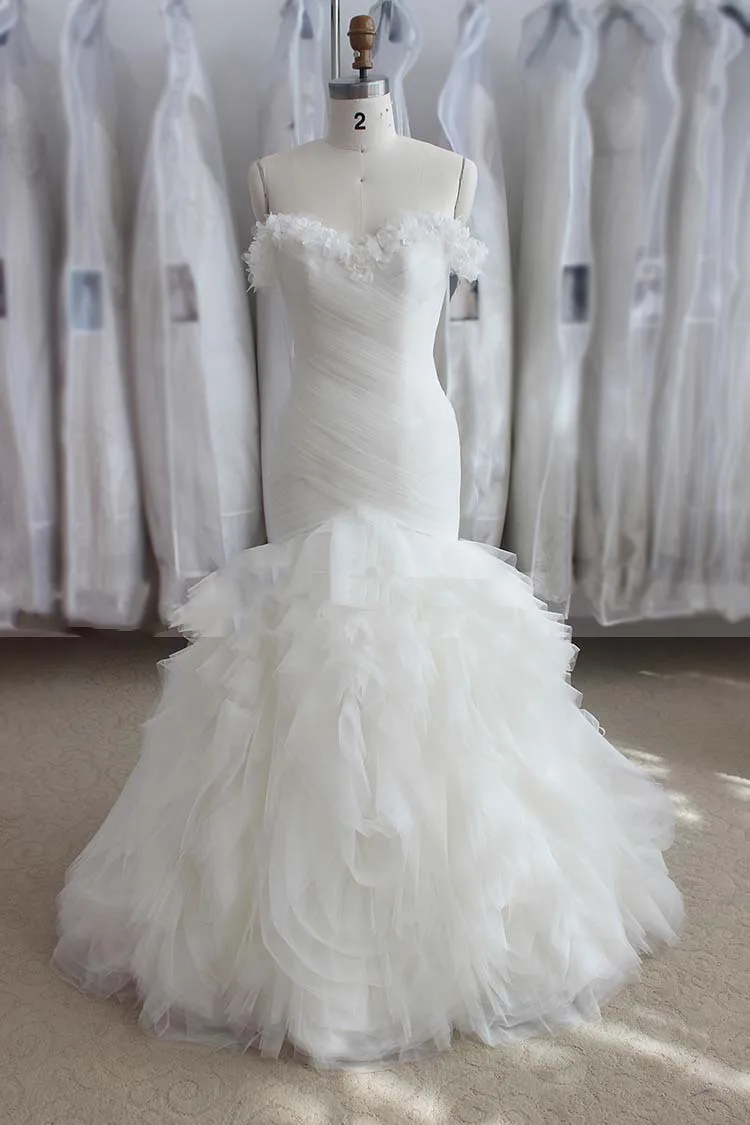 Vestido De Csamento, винтажное белое сексуальное платье на бретельках, милое, без рукавов, со складками, Русалка, свадебное платье MA-7