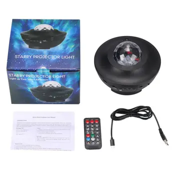 

USB Starry Projector Light LED Music Star Projector Lamp Voice Control Laser Light Night Light Bedroom Living Room Decoration