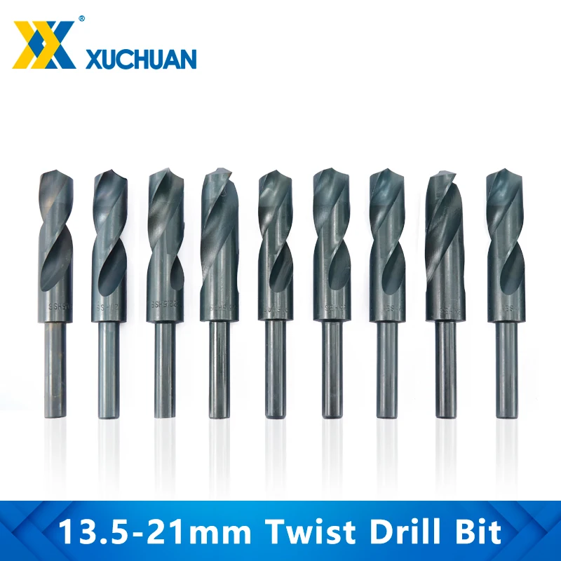 Reduced Shank Nitride Coating Twist Drill Bit HSS Drill Bit 13.5-21mm Hole Cutter For Wood/Metal Drilling Bit Gun Drill Bits