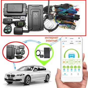 

Russia Version TW9030 GSM Alarm Two way car alarm Mobile phone control car GPS upgrade gsm anti-theft system Auto Engine Start