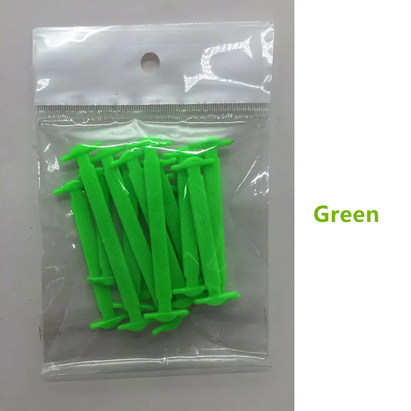 green 16 шт./лот, силиконовые шнурки, эластичные шнурки для обуви, для мужчин и женщин, шнуровка, резиновая, 13 цветов, Zapatillas xd01 - Цвет: green