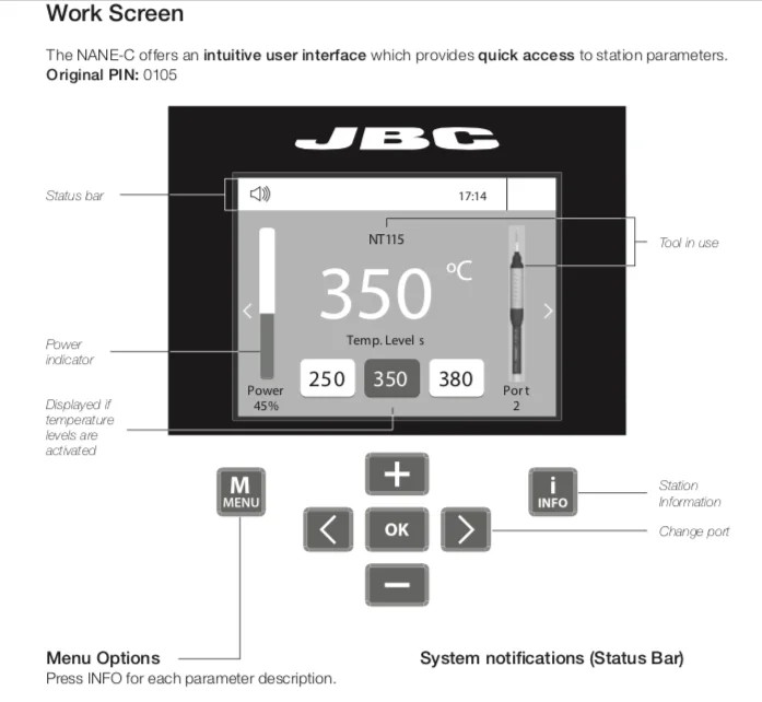 Оригинальная паяльная станция JBC NANE-2C nano