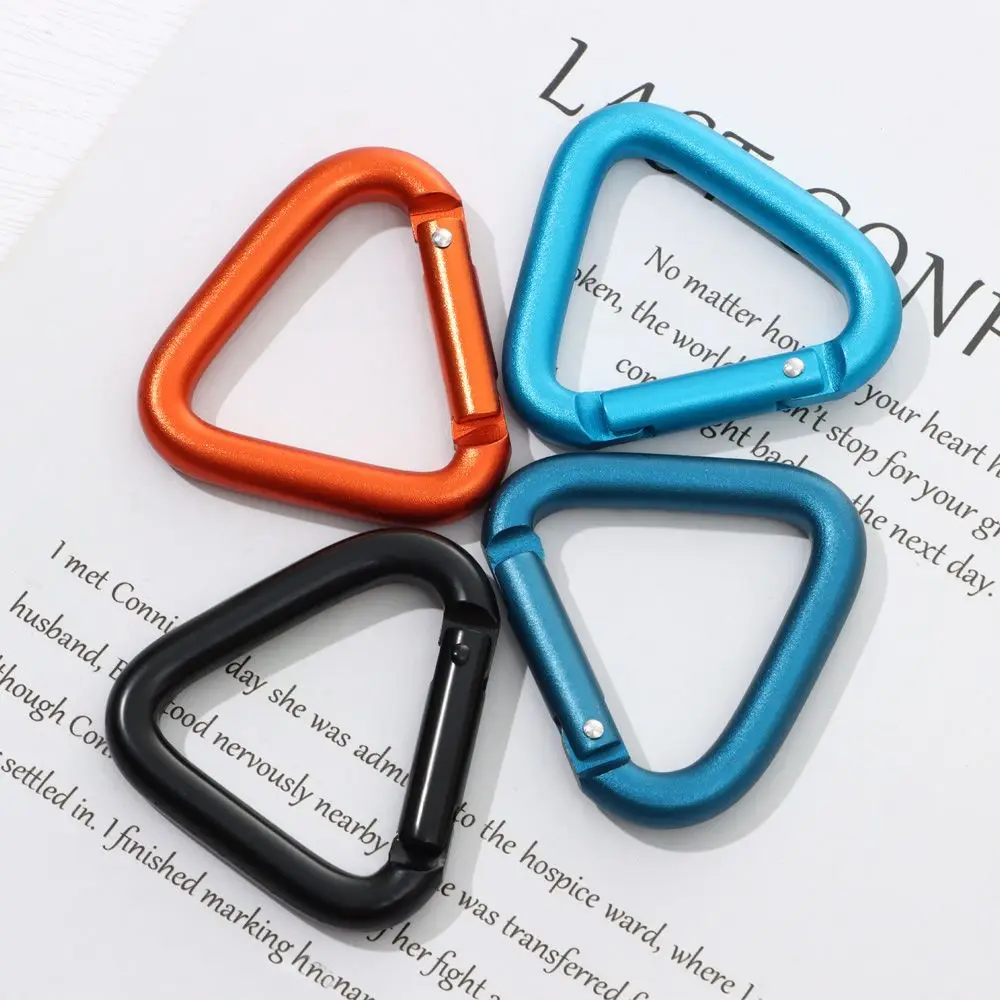 Dreieck/Quadrat Bunte Karabiner Outdoor Camping Wandern Keychain Snap Clip Haken Wasserkocher Schnalle Wasser Flasche Haken Zubehör – Detail 7