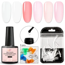 Гель-лак для ногтей из нетканого шелка Быстрое расширение гель для ногтей стекловолокно гель строительные формы искусство маникюрный набор инструментов