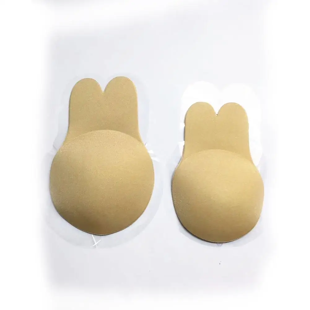 Yfashion Women Cute Cartoon Silicone Adhesive Invisible Front Closure Chest Paste Bra