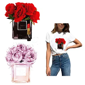 

Vogue Flower Patch Iron On Patches For Clothing DIY Washable Sticker On Clothes Girl T-shirt Bags Heat Transfers Appliqued Y257