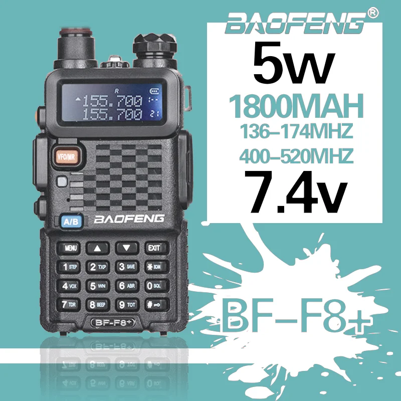 Рация Baofeng BFF8 BF-F8 + PLUS F8PLUS PTT U/VHF Двухдиапазонный любительский радиокоммуникатор