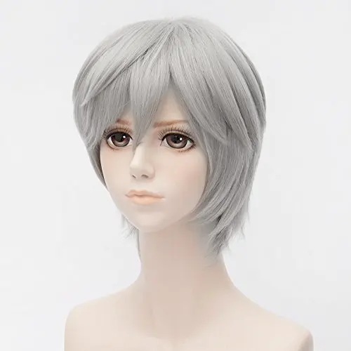 Women's Costumes Owari no Seraph Of The End Hiiragi Shinya Hiragi Short Grey Heat Resistant Synthetic Hair Cosplay Anime Wig + Free Wig Cap greek goddess costume