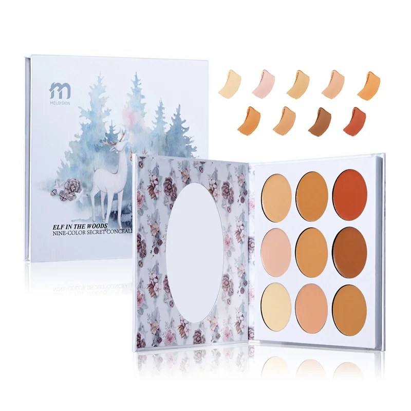 

Hot Natural 9 Colors Face Concealer Eye Dark Circles Waterproof Long Lasting Contour Palette Skin Concealer Contour Cream TSLM1