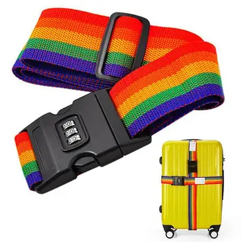 

Suitcase Straps Strong Durable 2m Colorful Oxford Cloth Flight Security Password Locks Travel Luggage Tie Tool Fixed Rope