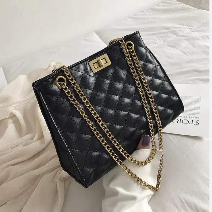 

Women Travel Bags 2019 Fashion Shoulder Bag Leather Pu Quilted Bag Female Luxury Handbags Women Bags Designer Sac A Main Femme