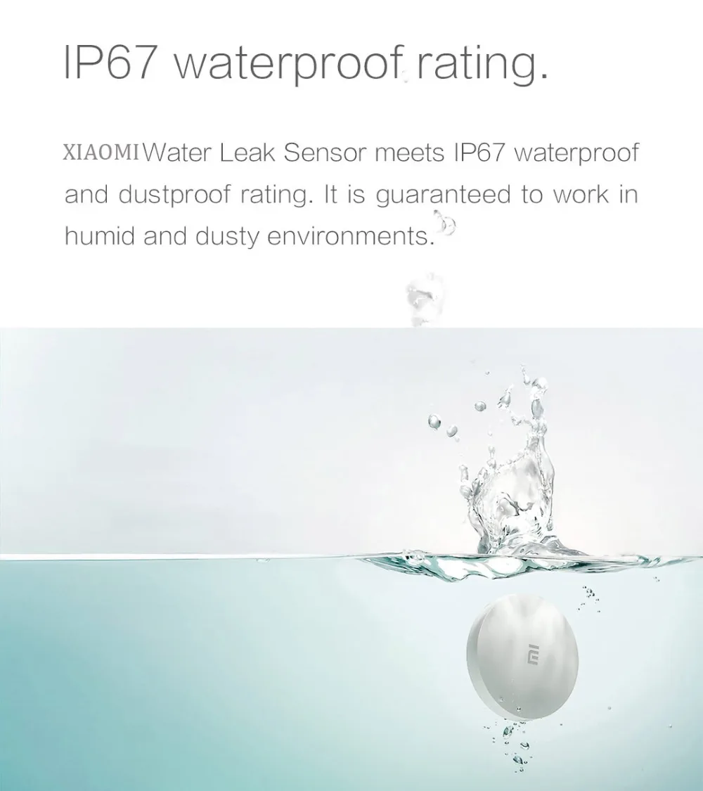 Xiaomi Water Sensor Flood Water Leak Detector For Home Remote Alarm Security Soaking Sensor Work With Xiaoai Speaker Mijia App