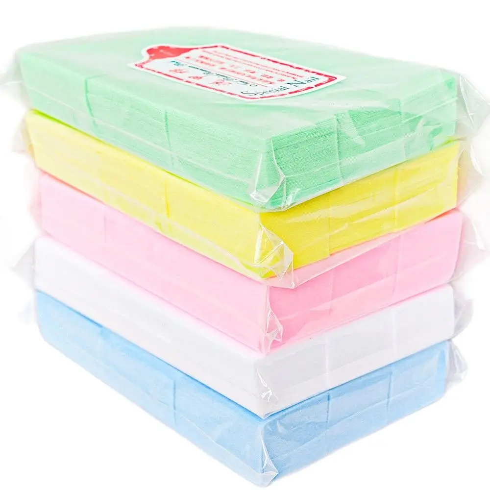 Nail Lint-Free Paper Cotton Fiber Tissue Nail Art Cleaner Pad Polish Cotton Remover Sheet nail polish remover nail gel remover nail polish remover wipes nail cotton pads nail polish remover wraps disposable nail pads 600pcs/Lot