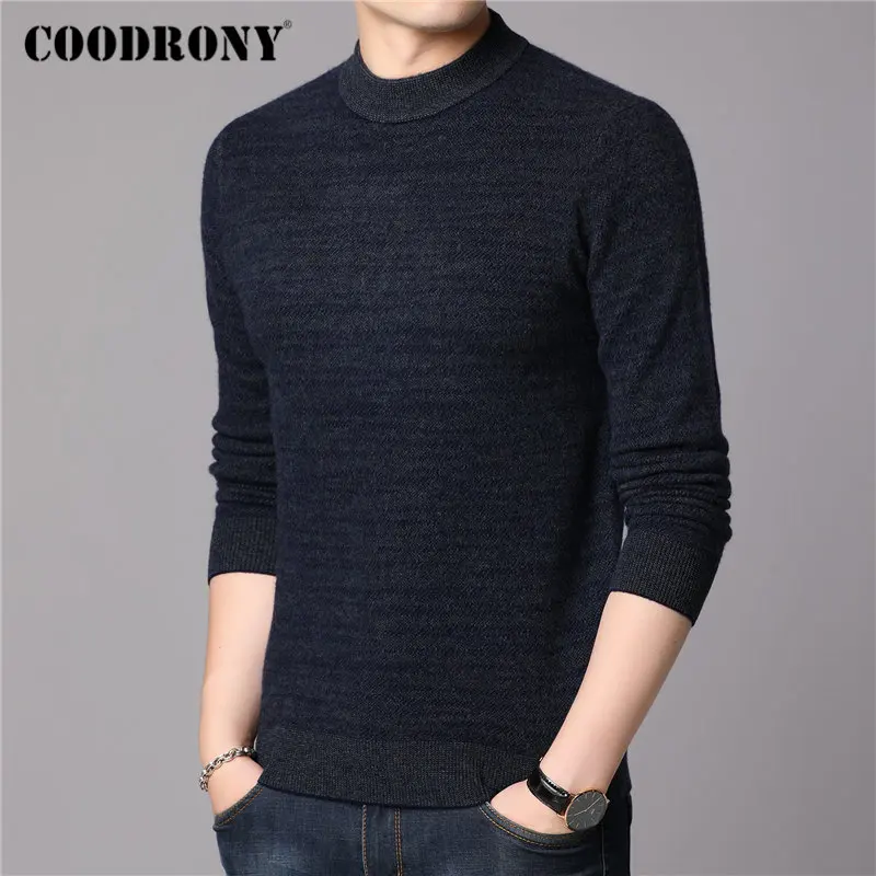 COODRONY Brand Sweater Men 100% Merino Wool Pullover Men Thick Warm Winter Sweaters Soft Cashmere Casual O-Neck Pull Homme 93032 COODRONY Brand Sweater Men 100% Merino Wool Pullover Men Thick Warm Winter Sweaters Soft Cashmere Casual O-Neck Pull Homme 93032