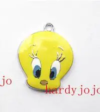 

50 Pcs Tweety Bird Charm Pendants DIY Jewelry Making Toy D48