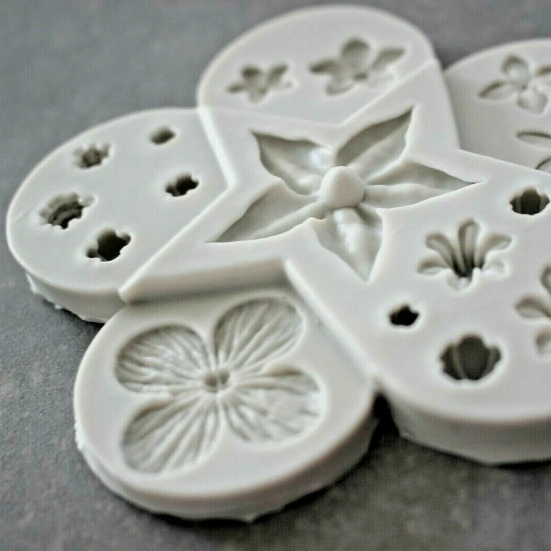 Cake Silicone Mold Sugarpaste Candy Chocolate Clay Mould Five Petals Small Flowers Rose Silicone Decorating Molds