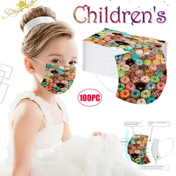 

10-100PCS Children's Activated Carbon Cartoons Mask maschere Disposable Face Mask 3Ply Ear Loop Wegwerp Ear Loop Mond Masker
