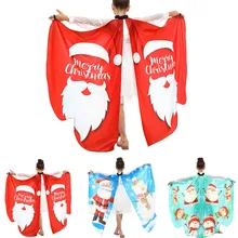 Дети мальчики девочки крылья Рождество печати Шаль дамский плащ костюм пончо и накидки аксессуары mujer bufandas invierno