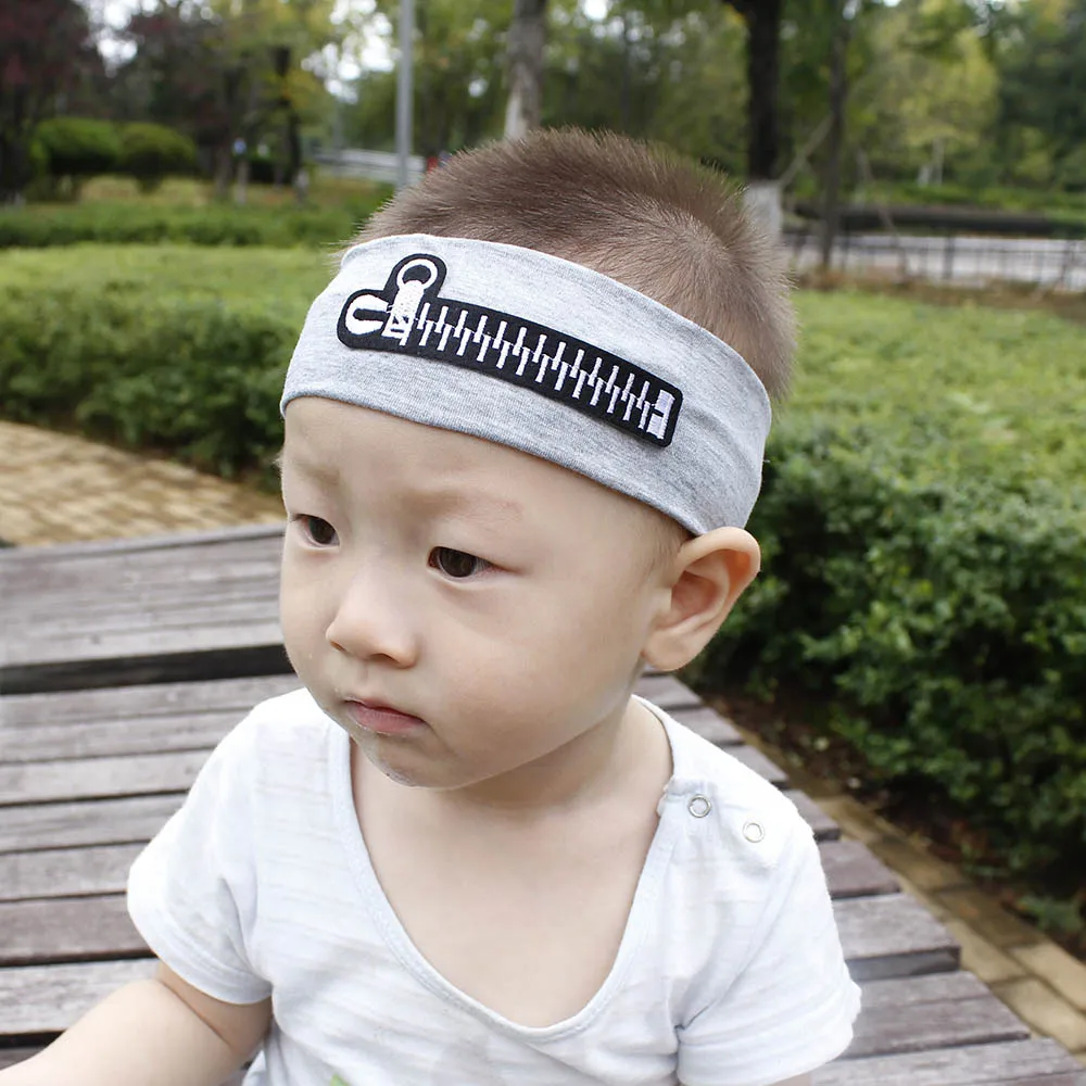 Fashion Baby headwear Soft Cotton Zipper Headband Girls Hair Band Accessories Kid Turban Hairband Photo props School Gift | Детская