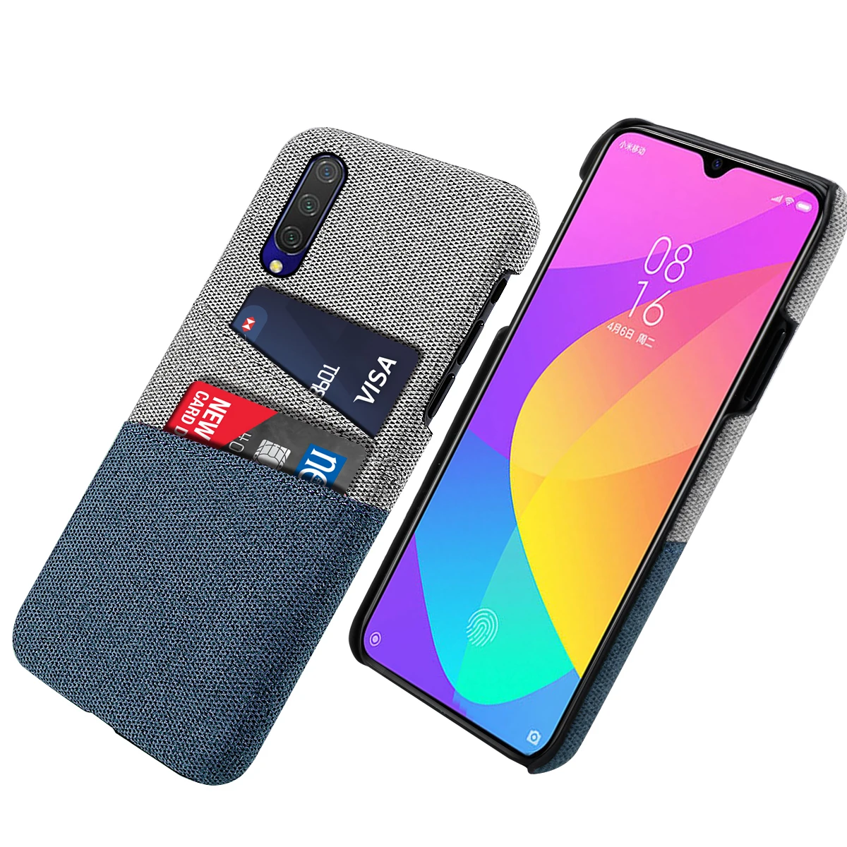 Для Xiaomi Mi CC9e/CC9 чехол на заднюю панель Ультра Тонкий Жесткий ПК телефон против царапин противоударный защитный тканевый чехол с 2 слотами для карт