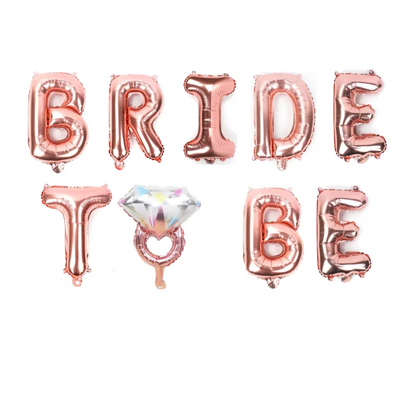 16 дюймов с надписью &quotBride To Be" кольцо бриллиантом письмо Свадебные душ Фольга