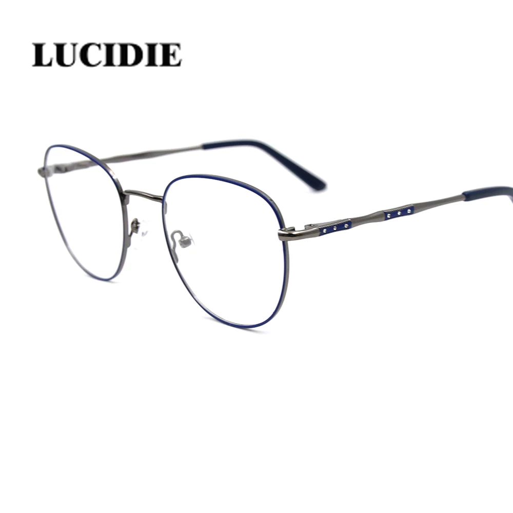 Lucidie модные круглые большие оправы для очков женские прозрачные линзы желтые очки оправа - Цвет оправы: C5