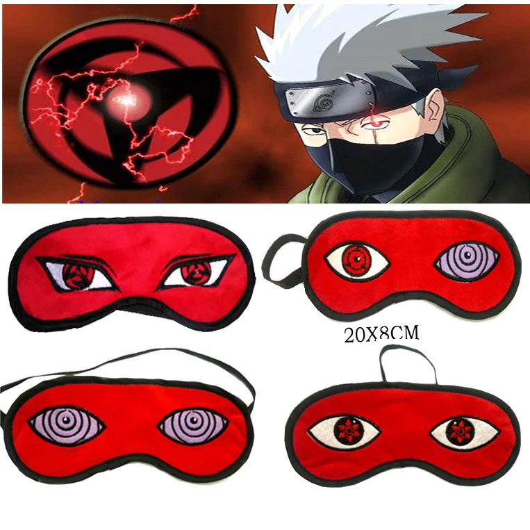 Anime Naruto Uchiha Madara Sharingan Light Cover Mask Eye Cover Sleeping Mask Blindfold Goggles Blinder Eye Patch Cosplay Prop