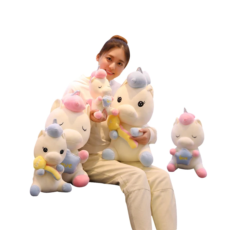 35-55 см мягкая Kawaii плюшевая игрушка единорог набивной милый единорог плюшевые милые мягкие зверушки в подарок для детей Детские куклы милые плюшевые игрушки