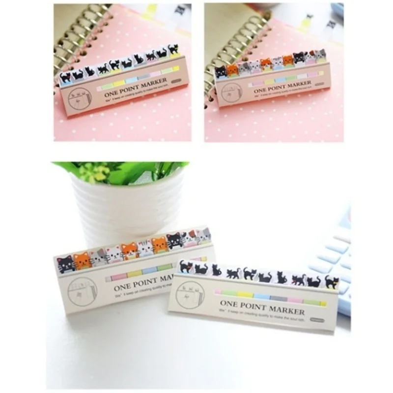 Office Decoration Cat Style Sticker Bookmark Paper Memo Marker Flags Sticky Notes