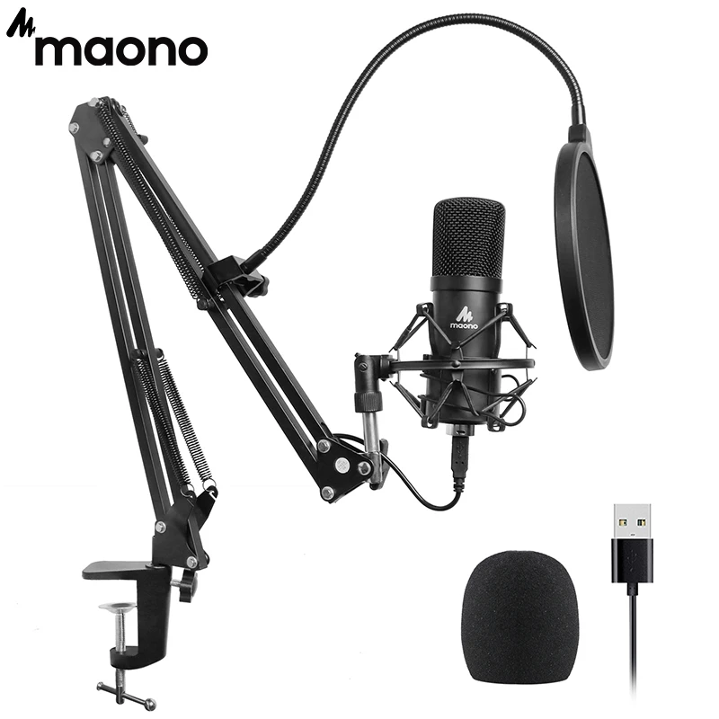 MAONO AU-A04 USB Microphone Kit 192KHZ/24BIT Professional Podcast Condenser Mic for PC Karaoke Youtube Studio Recording Mikrofon