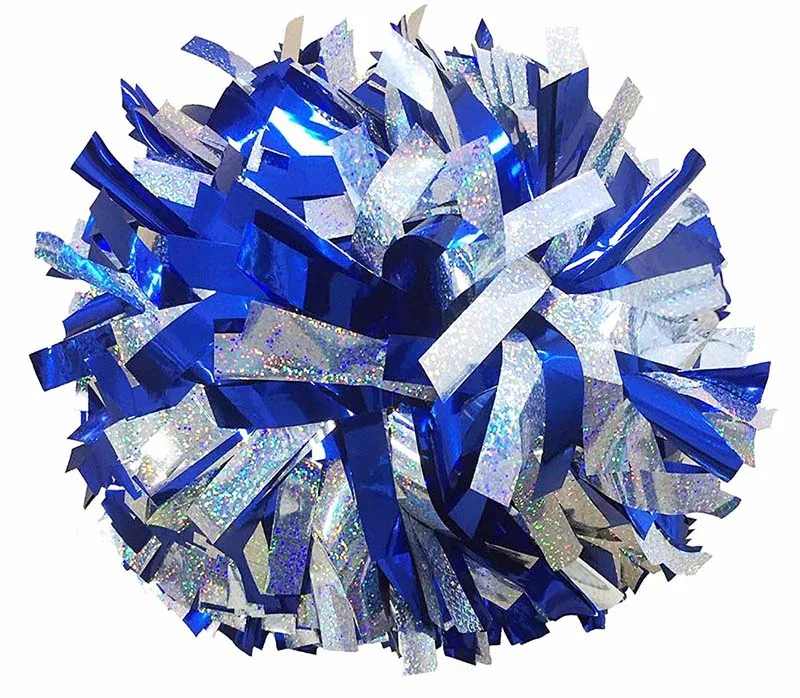 Shiny Holographic Color Cheer Pom Poms, Team Practice, Wholesale, Custom, 6 Inch