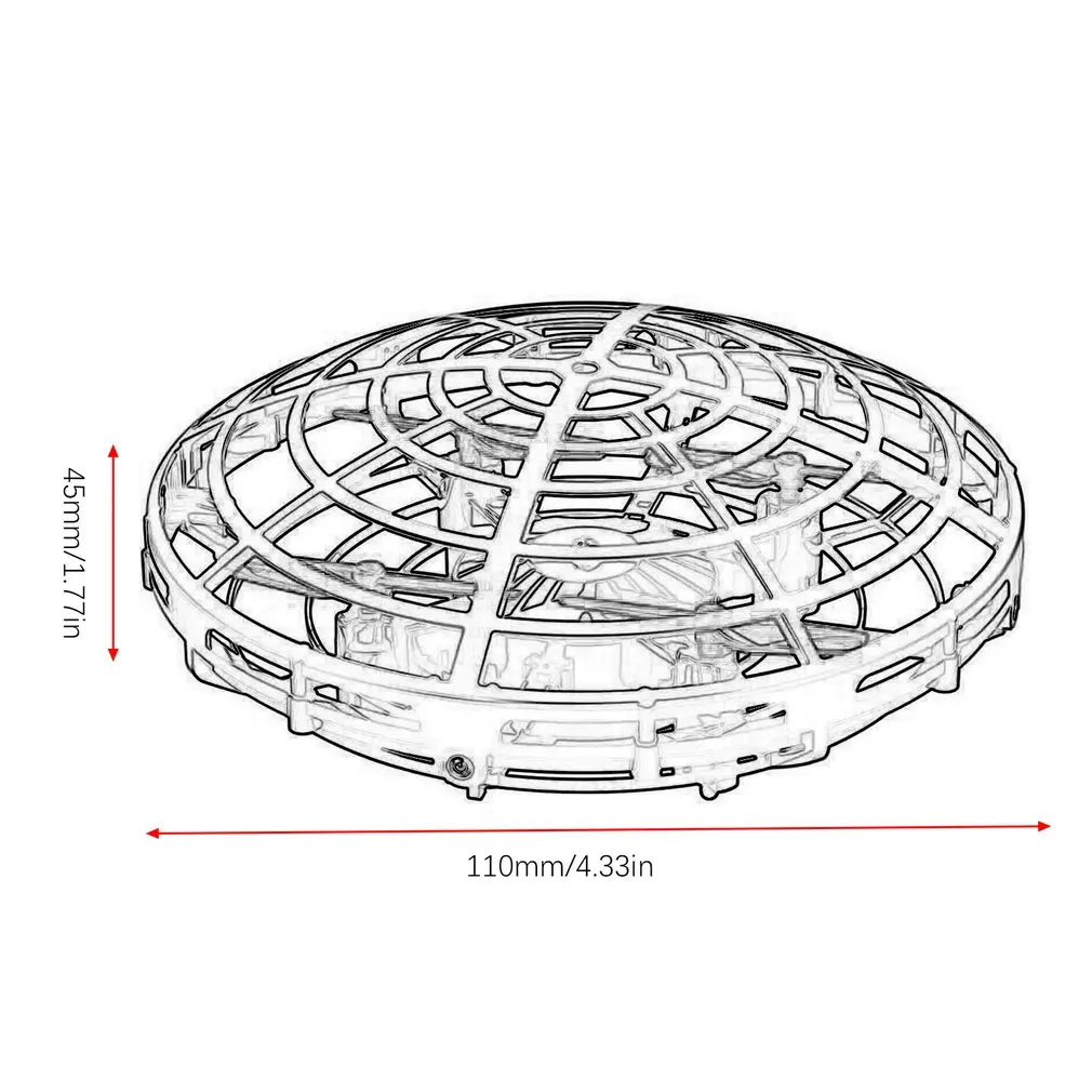 4-way induction UFO aircraft induction automatic obstacle avoidance flying saucer children's game toys