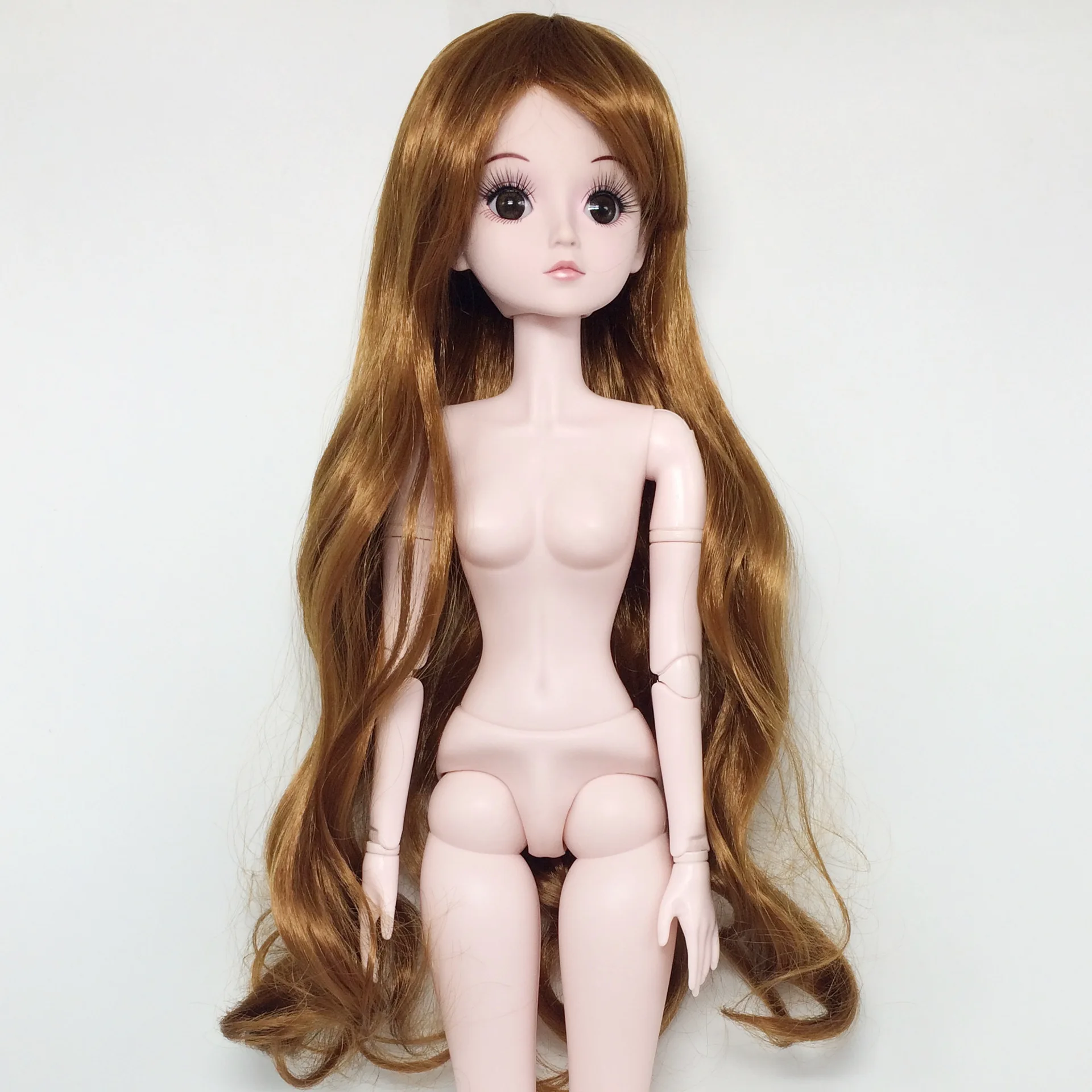 1/6 BJD куклы 23 шарнирная кукла с 3D глазами 60 см кукла длинный парик волосы женский голый обнаженный тело куклы игрушка для девочек Модная Кукла - Цвет: 5