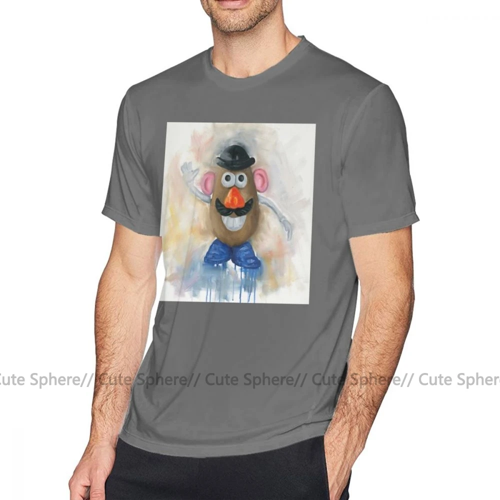 Футболка Mr Potato Head винтажная ностальгическая Футболка Mr Potato Head 6xl потрясающая футболка Летняя Хлопчатобумажная футболка с короткими рукавами и принтом - Цвет: Dark Grey