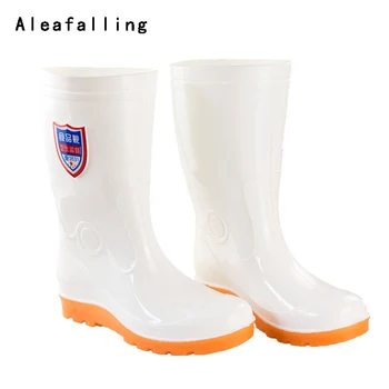 

Food Hygiene Shoes Rainshoes Foodstuffs Factory Special Rain Shoes Plastic Rubber Boots Men's Rain Boots Knee-High White 39-45