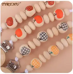 Clip de chaîne de sucette en bois pour bébé, Clips de porte tétons factices pour bébés, chaîne de dentition en Silicone, jouet cadeaux pour accessoires mignons pour bébé 