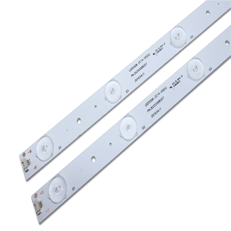12Pieces/set LED Backlight strip 8 lamp For Hai er LE55F3000W Light Bar LED55D8-ZC14-05(A) 30355008207 30355008210 LE55F3000W