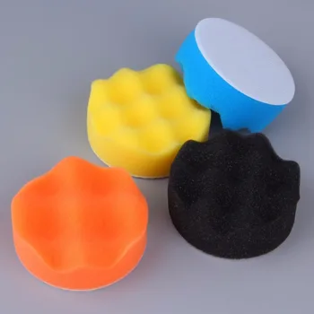

10pcs 3 Inch Multifunction Wave Sponge Ball Car Polishing Beauty Tools Self-adhesive Waxing Wool Wheel Set Kits For Automotive