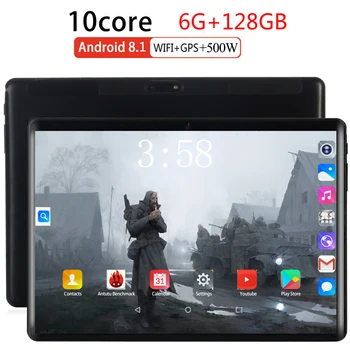 

CARBAYTA 2.5D Tempered Multi-touch Screen 10 inch Octa Core 4G FDD LTE Tablet 6GB RAM 128GB ROM Android 8.0 tablet 10 Pocke