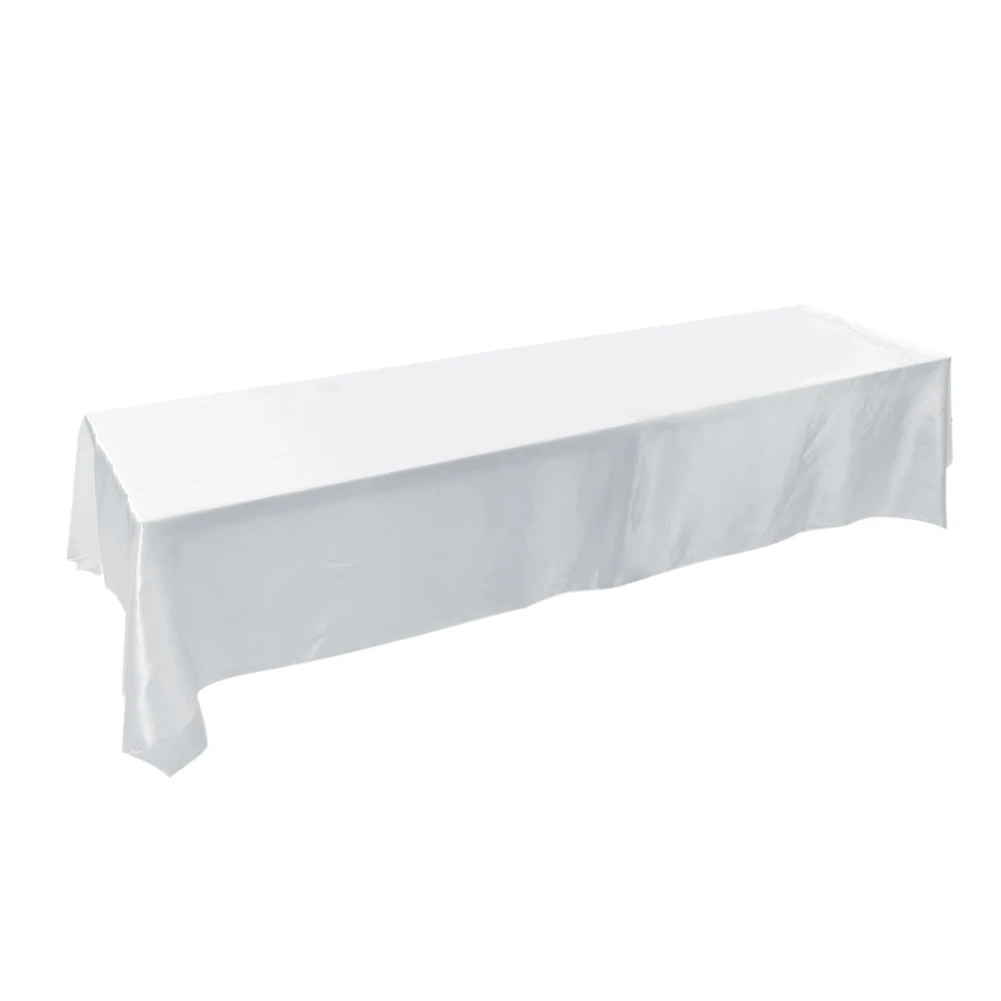 145x320 см Встроенная Стретч PolyesterTablecloth прямоугольная скатерть с подшитые края для свадебного банкета, вечеринки скатерть