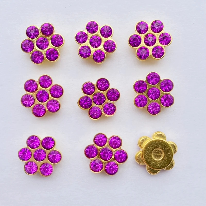 50Pcs Diy Mixed Colored Plum Blossom Beads Decoration Crafts Flatback Cabochon Scrapbooking Fit Hair Clips Embellishments F56