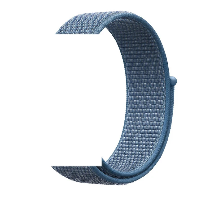 Seablue Sport loop for apple watch series 4 3 2 1 band reflective strap for iwatch 1 2 3 4 38mm 42mm 40mm 44mm woven nylon breathable - Цвет ремешка: Seablue