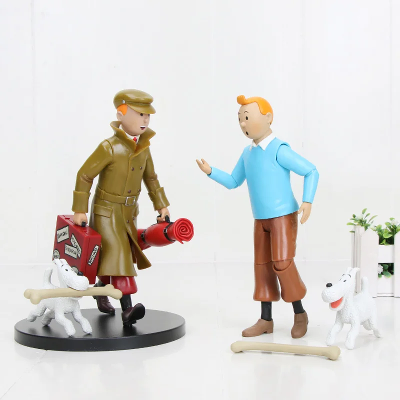 

The Adventures of Tintin Tintin and Milou Dog Figures PVC Action Figure Collectible Model Toy Christmas gift